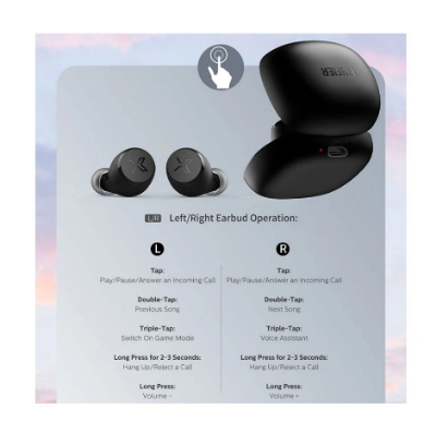 Picture of Edifier X3S Type-C Black True Wireless Stereo Bluetooth Earbuds
