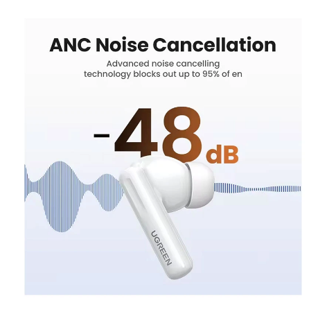 Picture of UGREEN HiTune T6s WS205 (45585) ANC TWS White Earbuds #45585