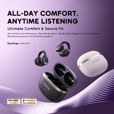 Picture of Oraimo OpenSnap Light Gold Open-Ear TWS Bluetooth Earbuds #OPN-373