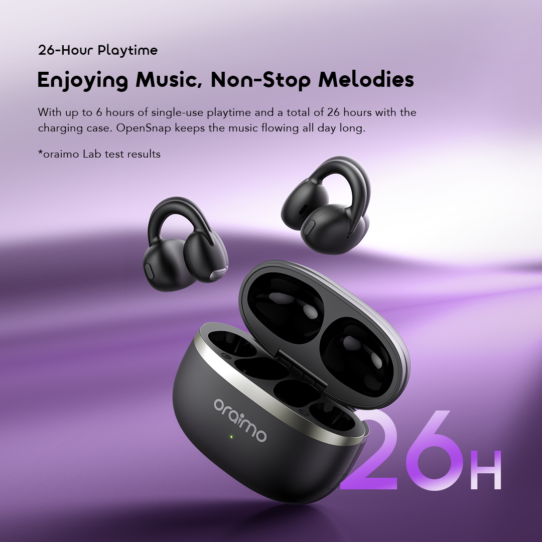 Picture of Oraimo OpenSnap Light Gold Open-Ear TWS Bluetooth Earbuds #OPN-373