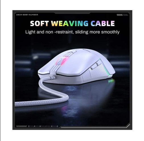 Picture of ONIKUMA CW929 RGB Wired White Gaming Mouse