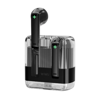 Picture of WiWU T21 Transparent Black Bluetooth Earbuds