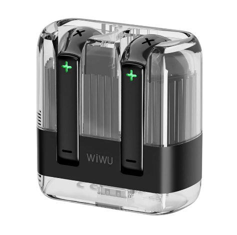 Picture of WiWU T21 Transparent Black Bluetooth Earbuds