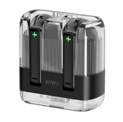 Picture of WiWU T21 Transparent Black Bluetooth Earbuds