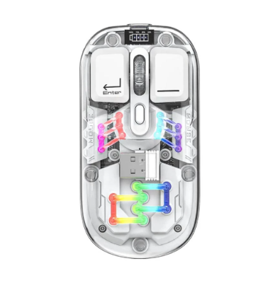Picture of Pc Power Obsidian PGM-P7 WH Wireless White Transparent Mouse