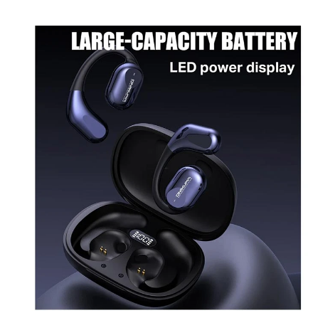 Picture of Onikuma T209 OWS Cyberpunk Design Black-Blue Bluetooth Earbuds with Charging Case