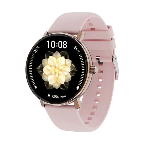 Picture of WiWU SW07 Gold Bluetooth Calling Smart Watch with Metallic + Silicone Strap