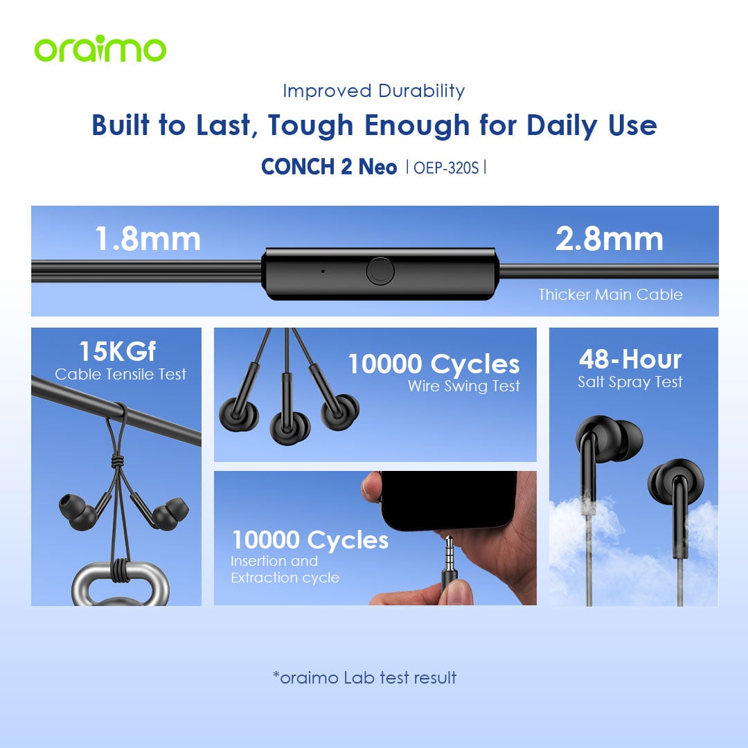Picture of oraimo CONCH 2 Neo oraimo CONCH 2 Neo Wired Earphones