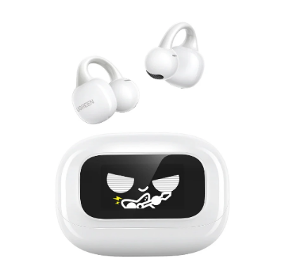 Picture of Ugreen ClipBuds Magic WS208 White Bluetooth TWS Open-ear Earbuds with Smart Touchscreen