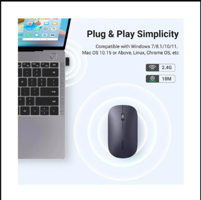 Picture of UGREEN MU001 (90372) Black Silent Portable Wireless Mouse