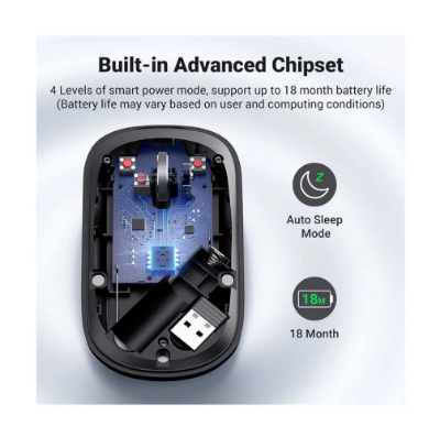Picture of UGREEN MU001 (90372) Black Silent Portable Wireless Mouse