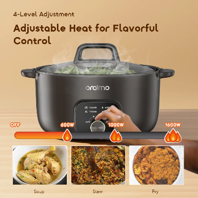 Picture of Oraimo MultiPot S1 Lite 6 Liters Electric Cooker EU (OHP-262A) - GRAPHITE BLACK