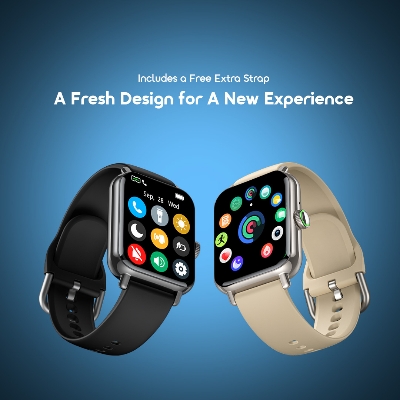 Picture of Oraimo Watch 6 Pro Titanium Gold Bluetooth Calling Smart Watch With Dual Straps #OSW-807S