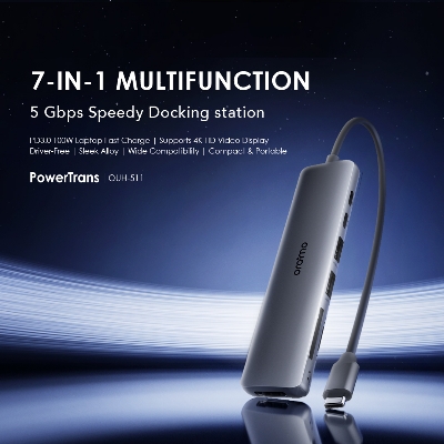 Picture of oraimo PowerTrans USB-C Hub 7-in-1 Multi-Functional Adapter Docking Station