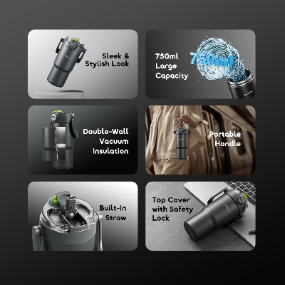 Picture of oraimo ThermoGo 750ml Stainless Steel Insulated Thermos