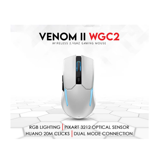 Picture of Fantech Venom II WGC2 Vibe Edition RGB Wireless Black Gaming Mouse