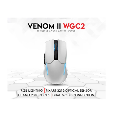 Picture of Fantech Venom II WGC2 Vibe Edition RGB Wireless Black Gaming Mouse