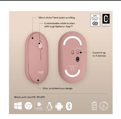 Picture of Logitech Pebble 2 M350S Tonal Graphite Bluetooth Mouse