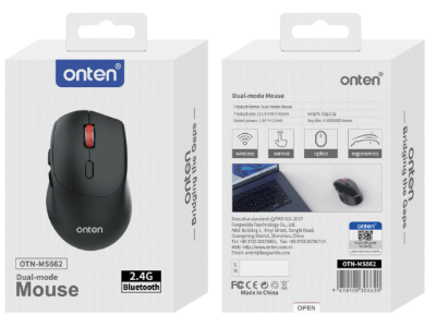 Picture of Onten MS662 Wireless (Dual Mode) Black Mouse