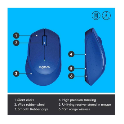 Picture of Logitech M331 Silent Plus Black Wireless Mouse