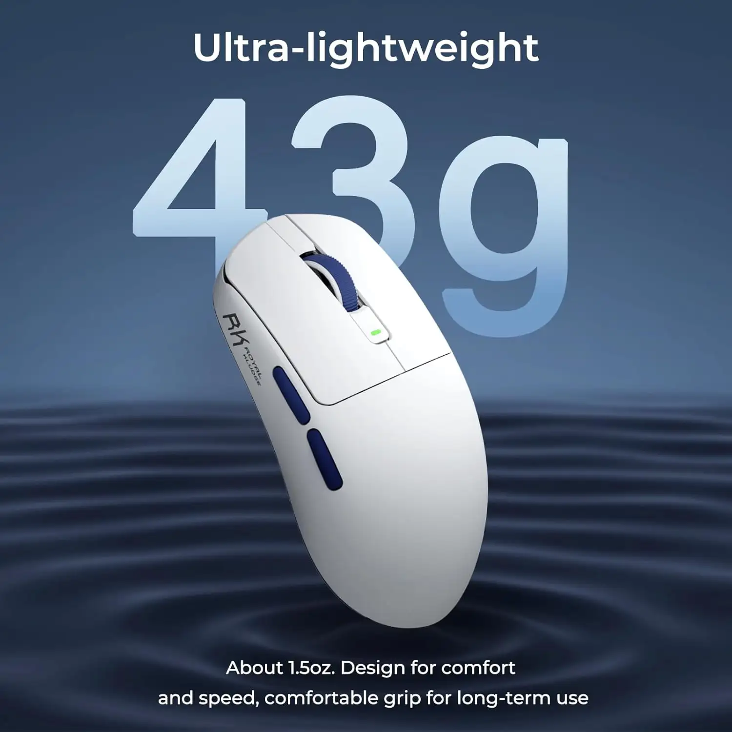 Picture of Royal Kludge M30 (Multi Mode) White Blue Gaming Mouse