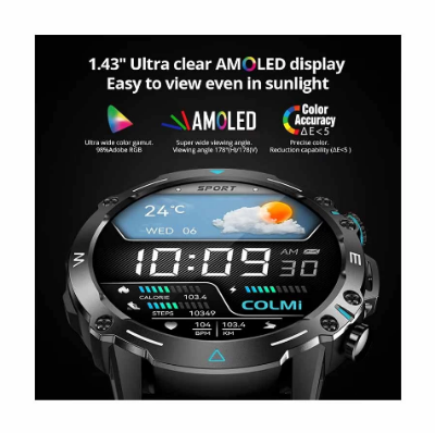 Picture of COLMI M42 Black Amoled Bluetooth Calling Smart Watch