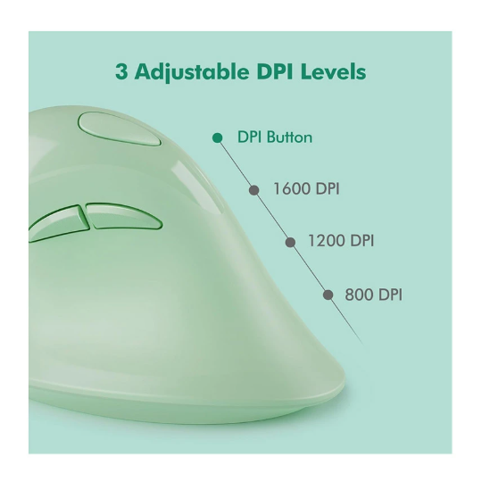 Picture of Micropack MP-V03W Ergo Lift Green Wireless Vertical Mouse