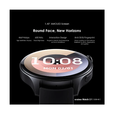 Picture of Oraimo Watch ER OSW-42 Amoled Black Smart Watch