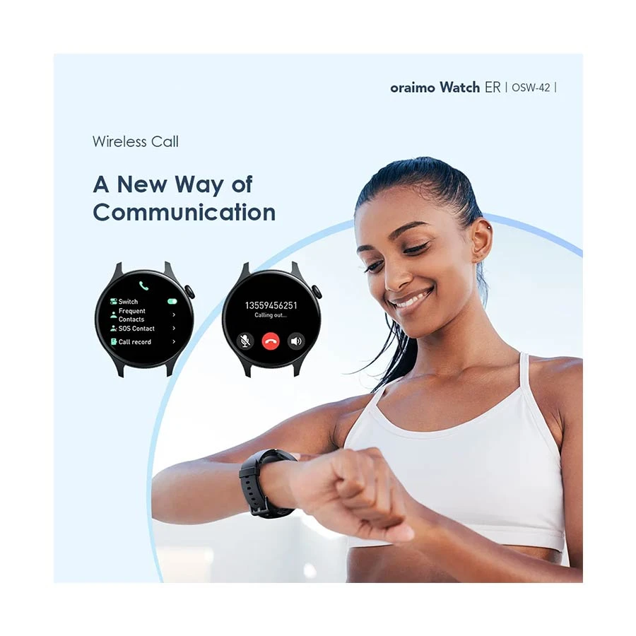 Picture of Oraimo Watch ER OSW-42 Amoled Black Smart Watch
