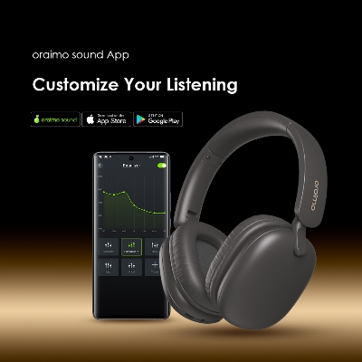 Picture of Oraimo BoomPop Lite Bluetooth Speed Black Over-Ear Headphone #OHP-317