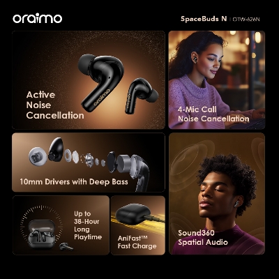 Picture of oraimo SpaceBuds N oraimo SpaceBuds N ANC Wireless Earbuds OTW-626N