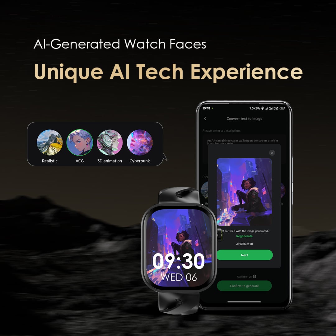 Picture of oraimo Watch Pro AM 1.85″ AMOLED IP68 Smart Watch    (OSW-811H)