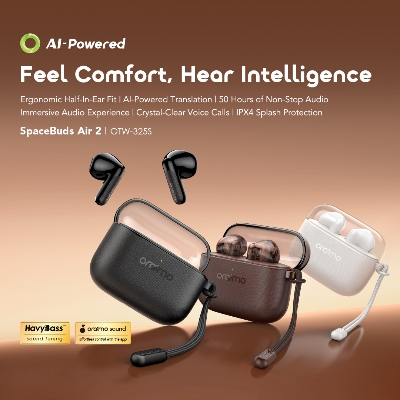 Picture of oraimo SpaceBuds Air 2 50H Long Battery Life Earbuds with Smart Translation (OTW-325S)