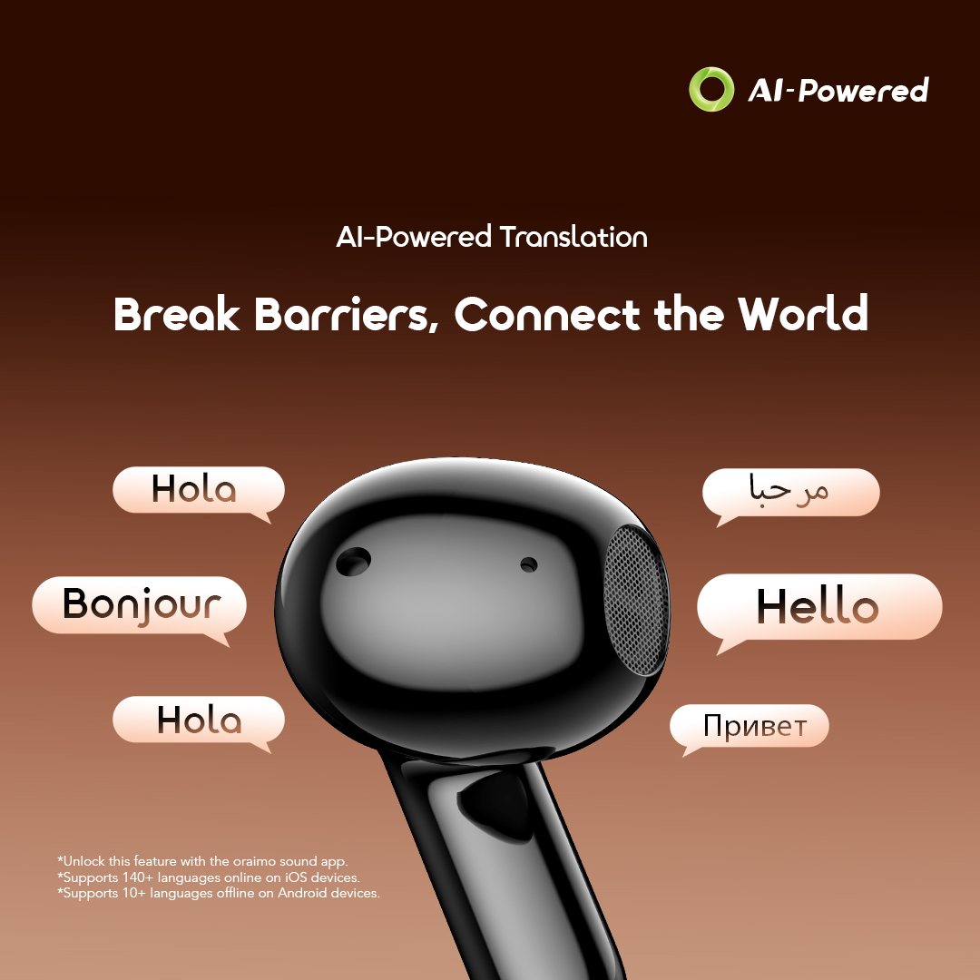 Picture of oraimo SpaceBuds Air 2 50H Long Battery Life Earbuds with Smart Translation (OTW-325S)