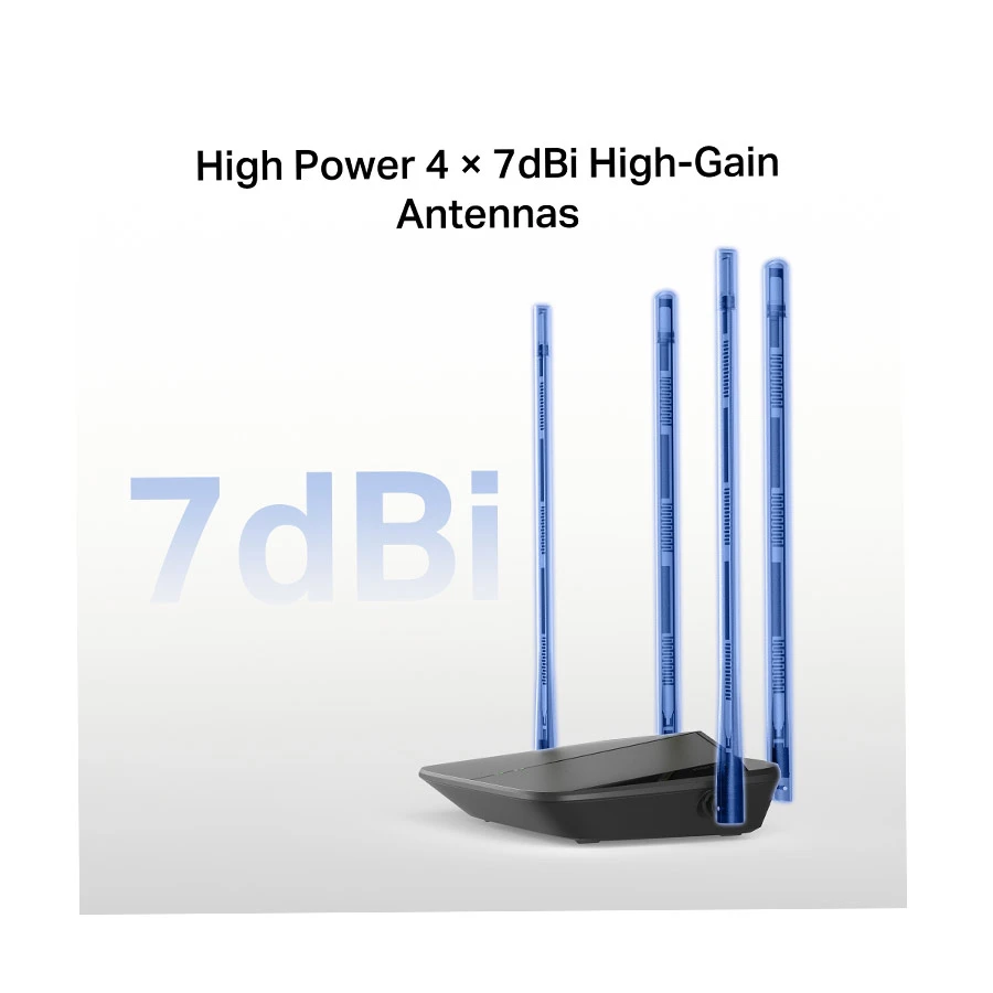 Picture of Mercusys MR39-HP AC1200 Dual Band High Gain 7dBi 4 High Power Antenna Wireless Dual-Band Router Max 2500 Sqft Coverage