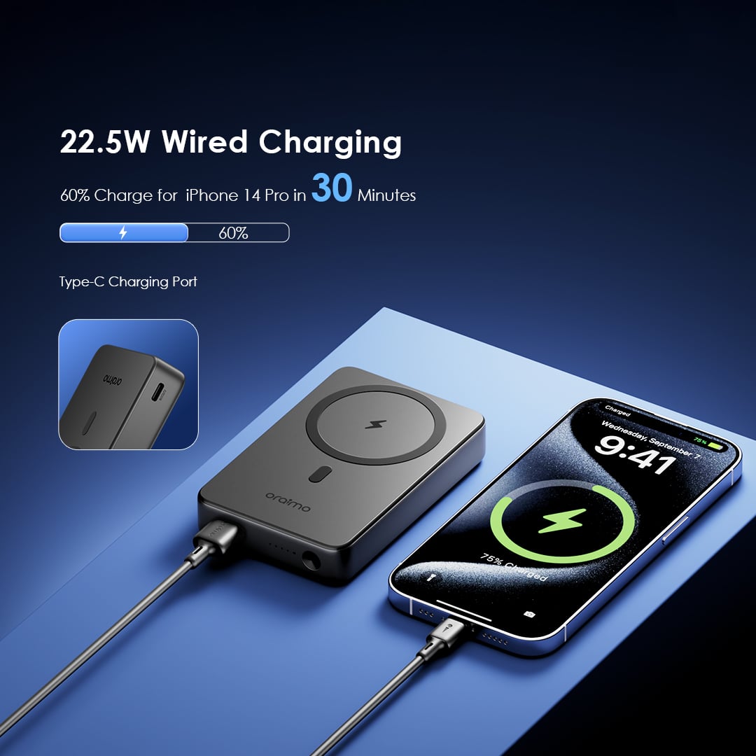 Picture of oraimo MagPower 15 oraimo MagPower 15 10000mAh Wireless Power Bank (OPB-7102W)
