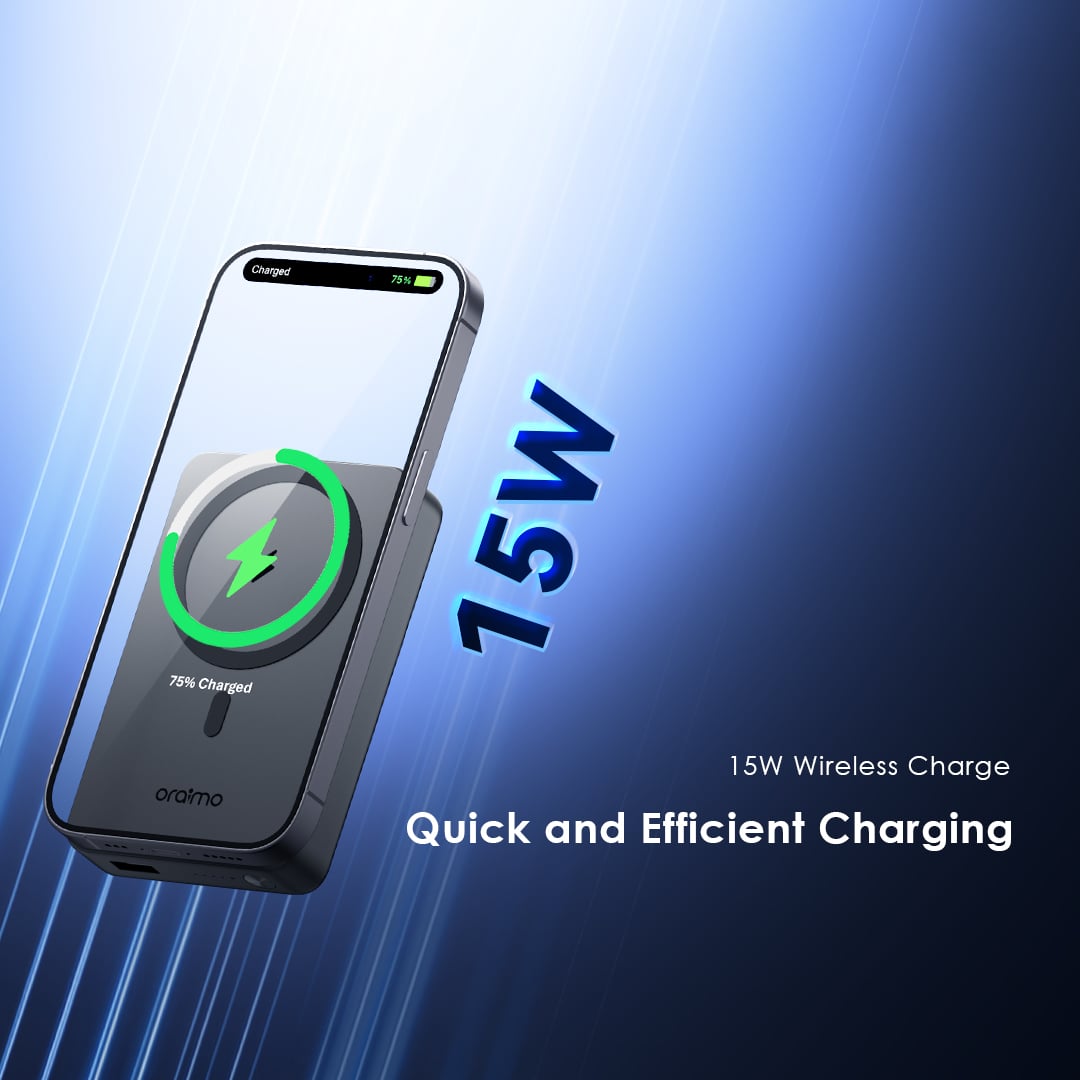 Picture of oraimo MagPower 15 oraimo MagPower 15 10000mAh Wireless Power Bank (OPB-7102W)