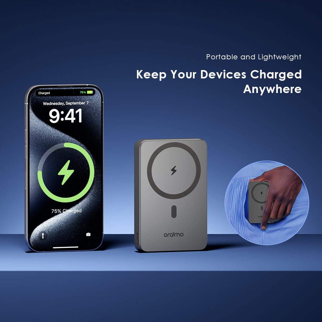 Picture of oraimo MagPower 15 oraimo MagPower 15 10000mAh Wireless Power Bank (OPB-7102W)
