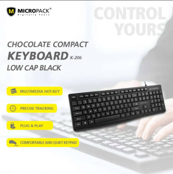 Picture of Micropack K206 Black USB Keyboard with Bangla