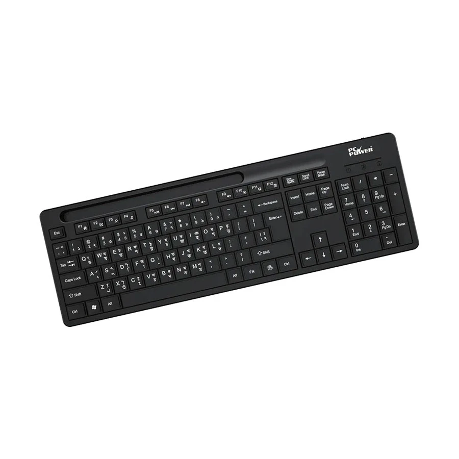 Picture of Pc Power 603 Wired Black Standard Office Keyboard with Bangla