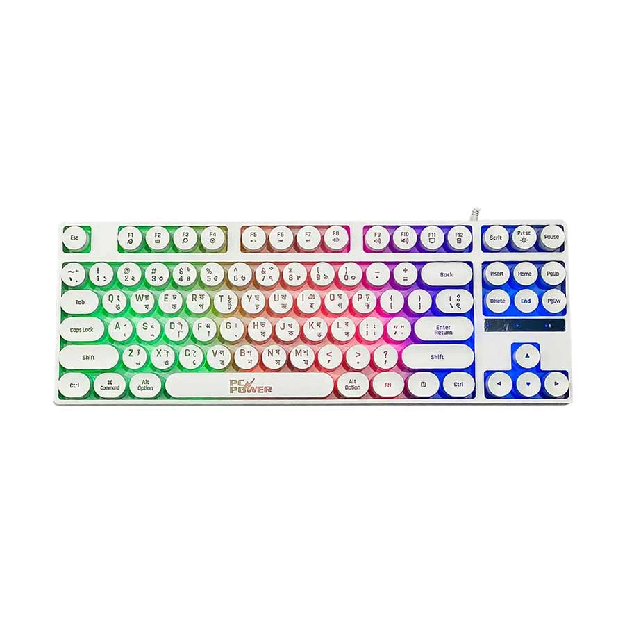 Picture of Pc Power K87 RGB Black Wired Gaming Keyboard with Bangla