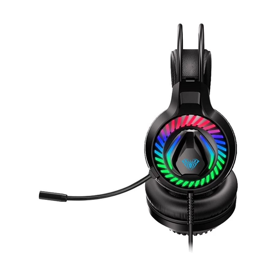Picture of AULA S605 Wired Double Port Black Over-Ear Gaming Headphone