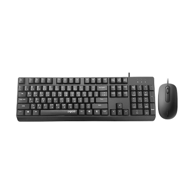 Picture of Rapoo X130 Pro Wired Black Keyboard & Mouse Combo with Bangla