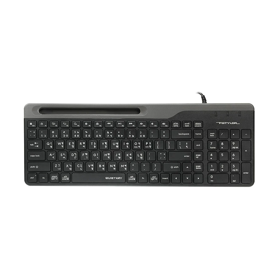 Picture of A4TECH FK25 Fstyler Wired Black Multimedia Keyboard with Bangla