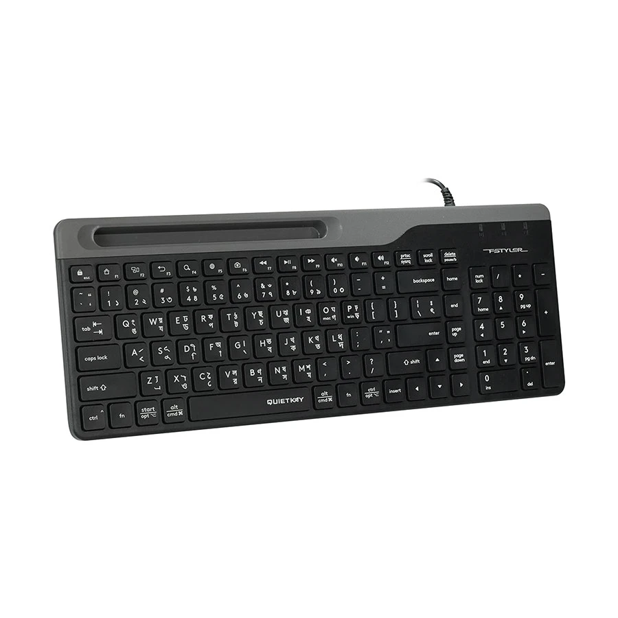 Picture of A4TECH FK25 Fstyler Wired Black Multimedia Keyboard with Bangla