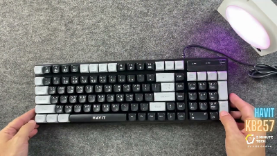 Picture of Havit KB257 Wired Black & Gray Keyboard with Bangla