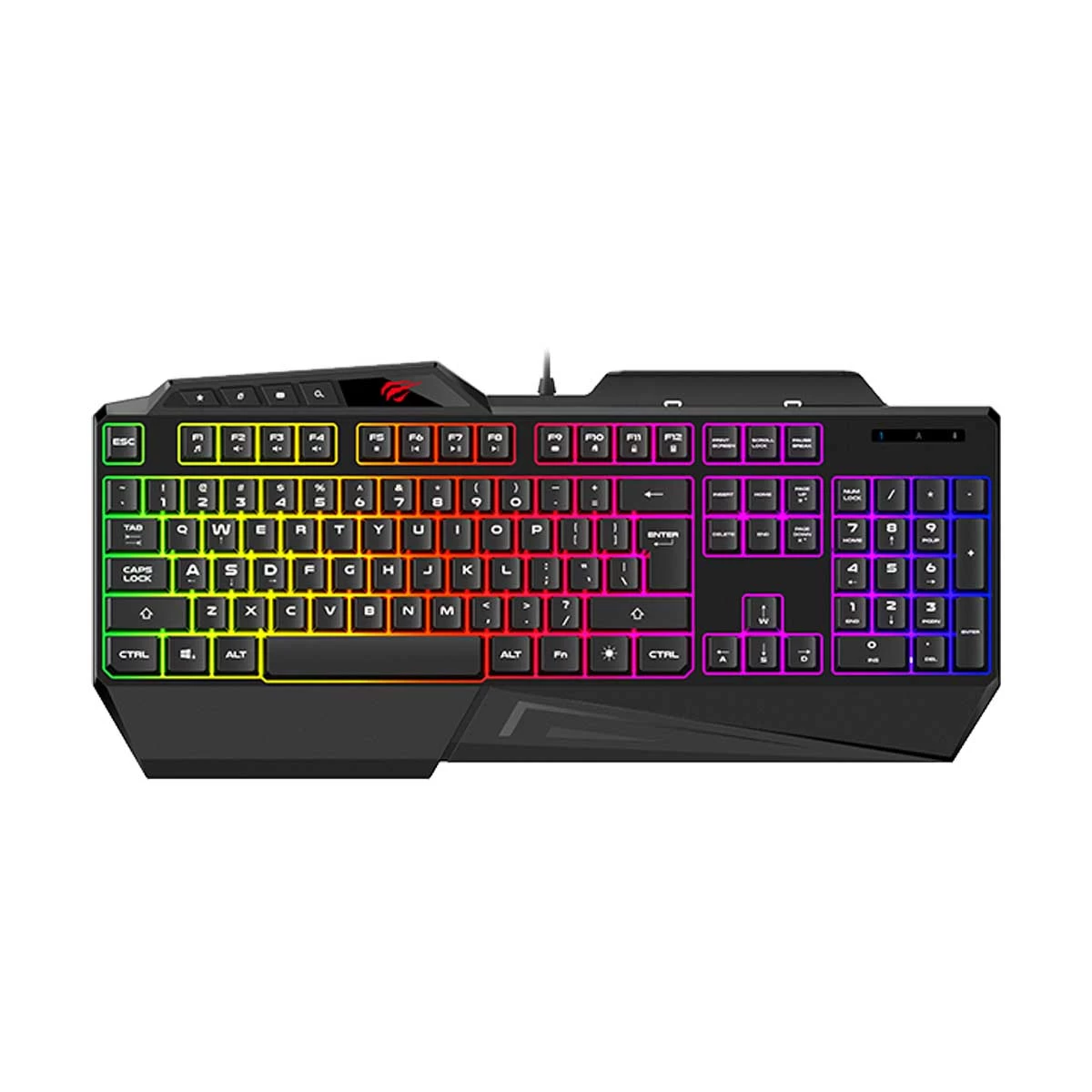 Picture of Havit KB488L USB Multi-Function Backlit Black Gaming Keyboard with Bangla