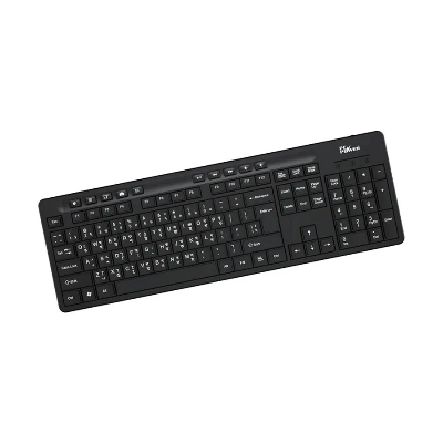 Picture of Pc Power 602 Wired Black Standard Office Keyboard with Bangla