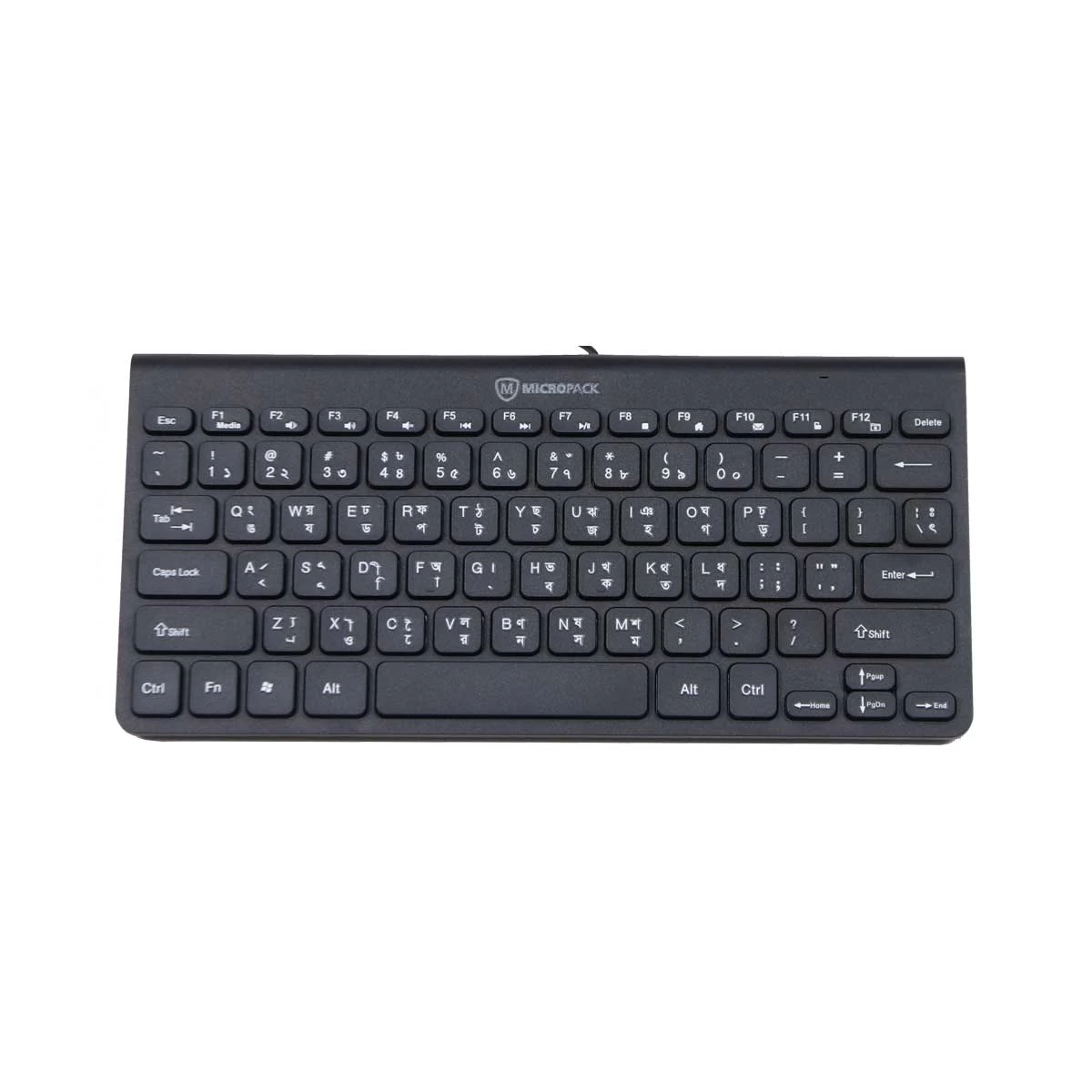 Picture of Micropack K2208 Black USB Mini Keyboard with Bangla
