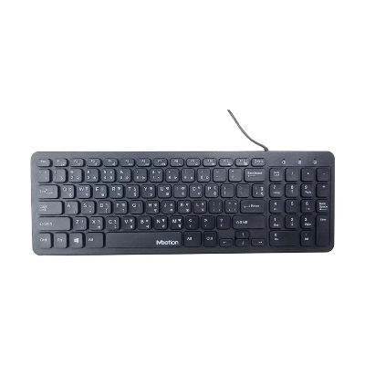 Picture of Meetion MT-K410 Wired Black Ultra Thin Chocolate Keyboard with Bangla